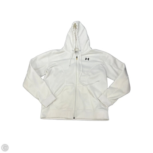 Sweatshirt Hoodie By Under Armour In White, Size: S
