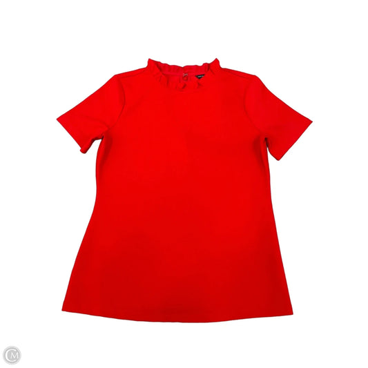 Blouse Short Sleeve By Ann Taylor In Red, Size: S
