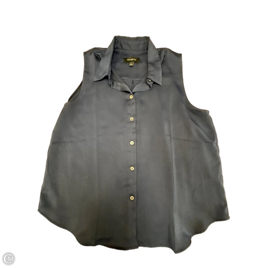 Blouse Sleeveless By Banana Republic In Navy, Size: L