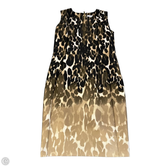 Dress Work By Calvin Klein In Animal Print, Size: Xl