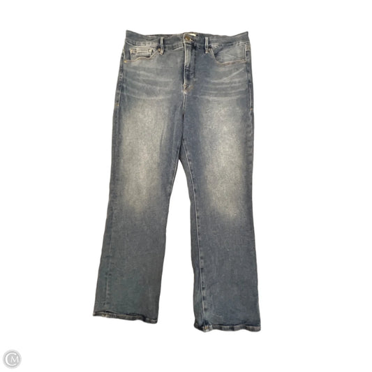 Jeans Straight By Good American In Blue Denim, Size: 16