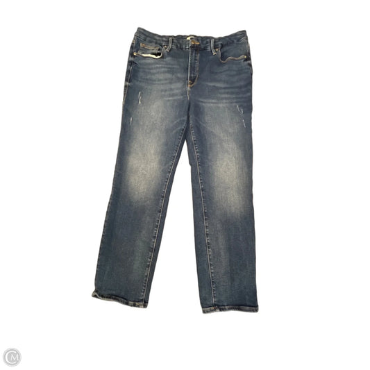 Jeans Straight By Good American In Blue Denim, Size: 14