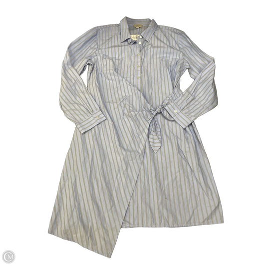 Dress Casual Midi By Loft In Striped Pattern, Size: L