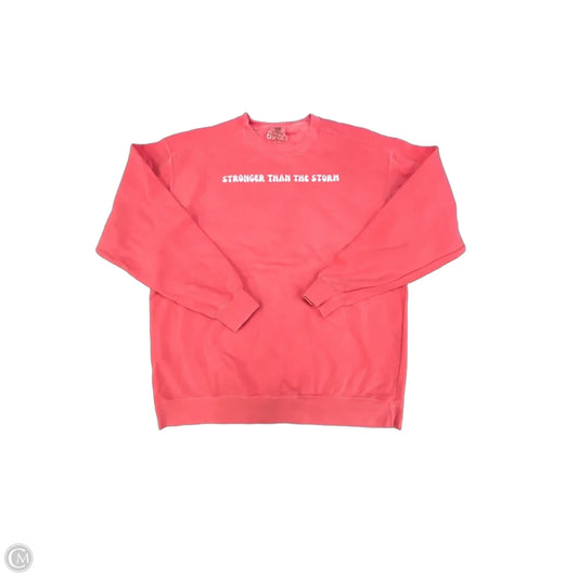 Sweatshirt Crewneck By Comfort Colors In Peach, Size: Xl