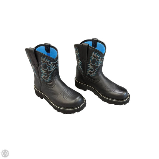 Boots Western By Ariat In Black & Blue, Size: 8.5