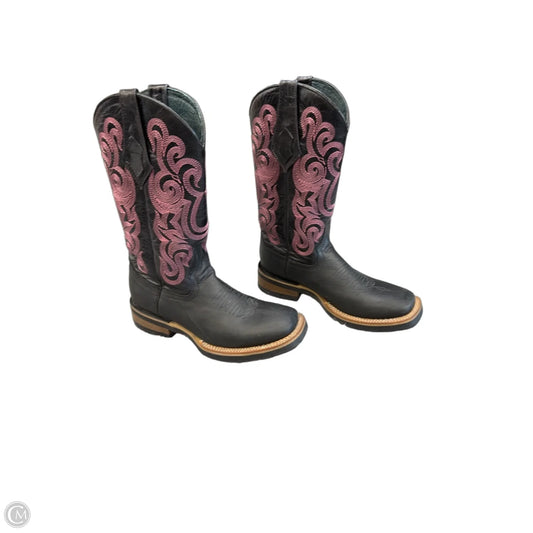 Boots Western By Clothes Mentor In Black & Pink, Size: 8.5