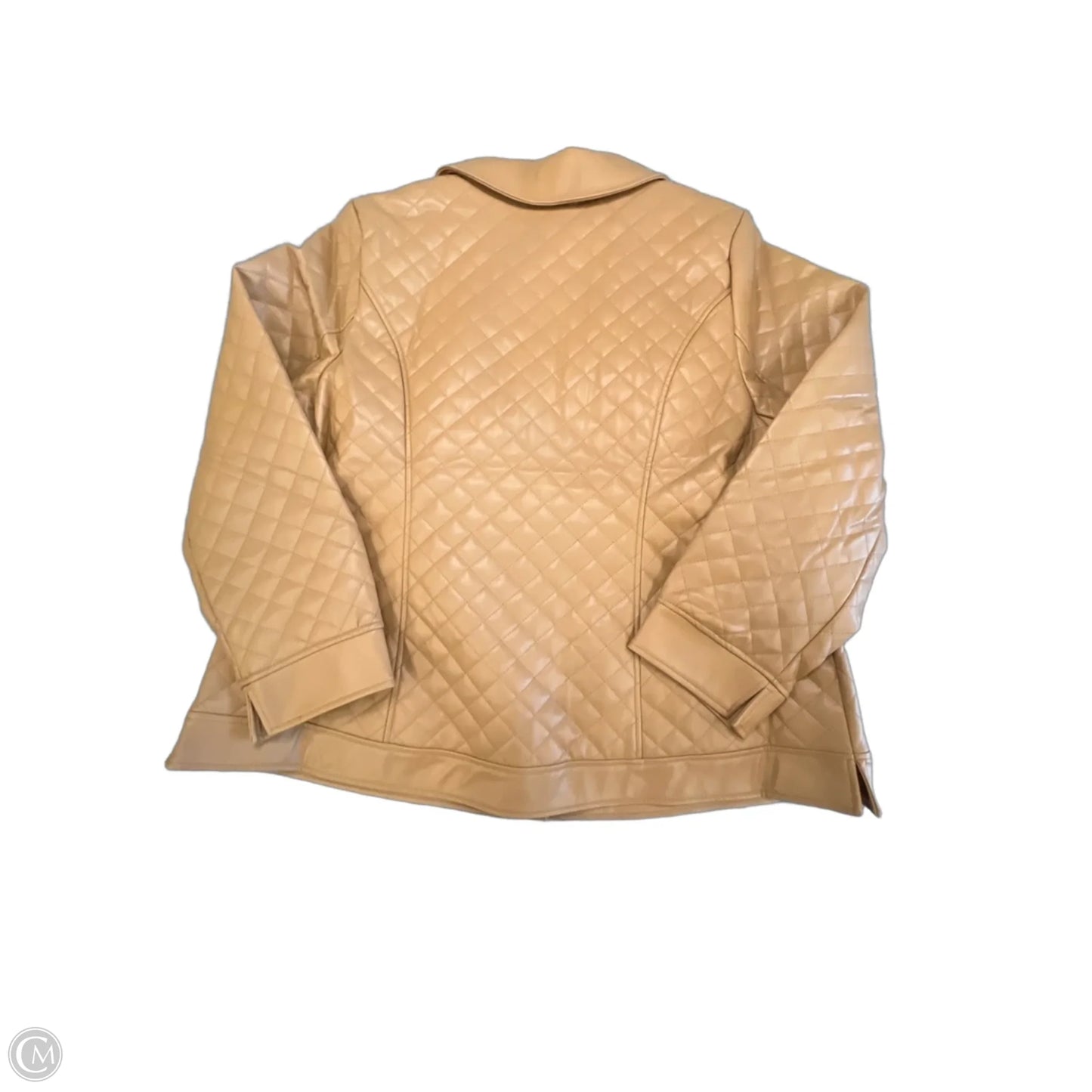 Jacket Moto By D&co. In Tan, Size: 2x