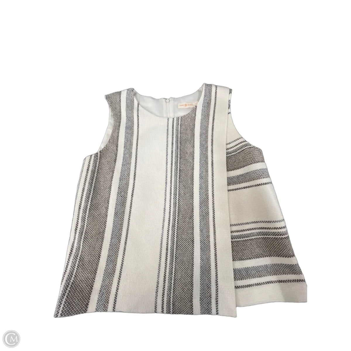 Top Sleeveless Designer By Tory Burch In Striped Pattern, Size: L