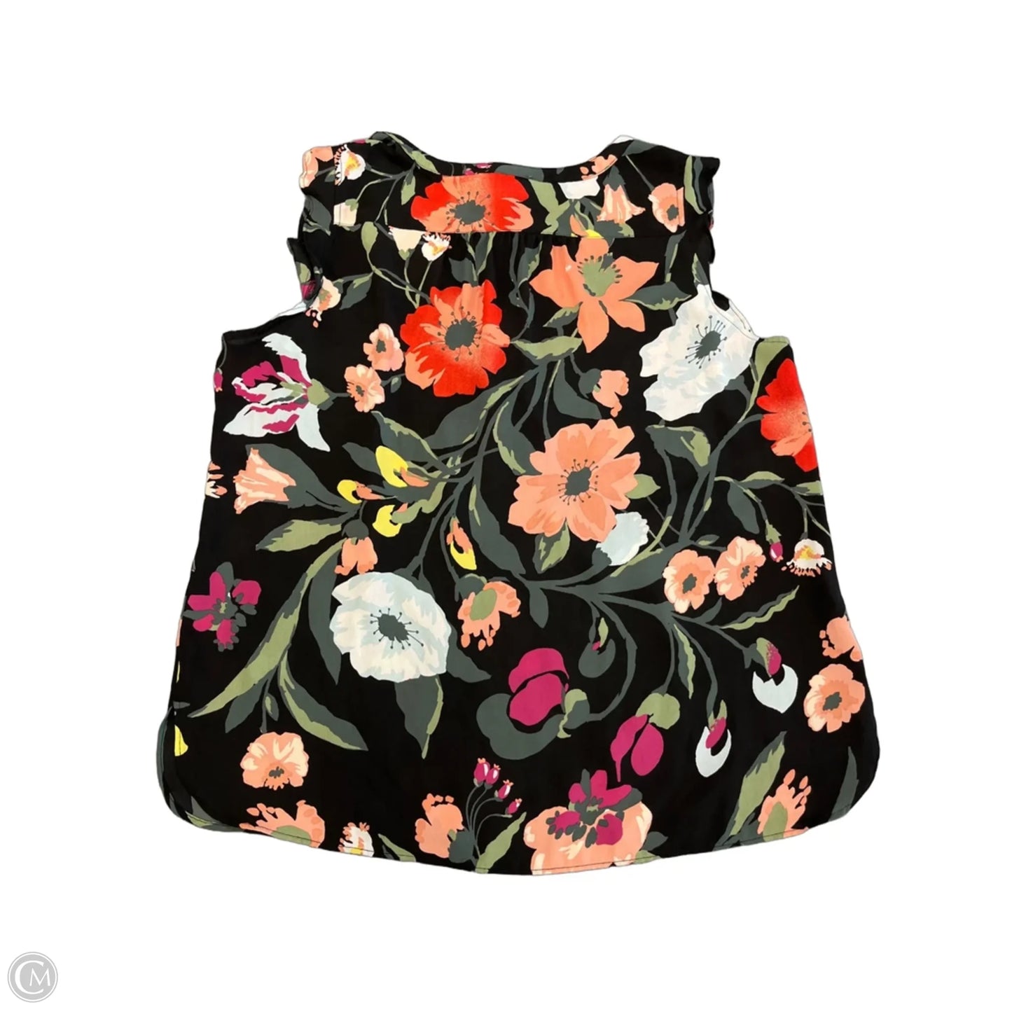 Blouse Short Sleeve By Loft In Floral Print, Size: L