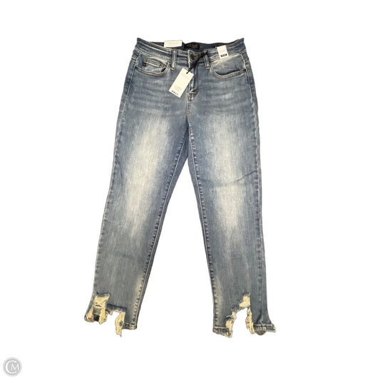 Jeans Cropped By Judy Blue In Blue Denim, Size: 8