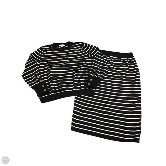 Skirt Set 2pc By Clothes Mentor In Black & White, Size: Xl