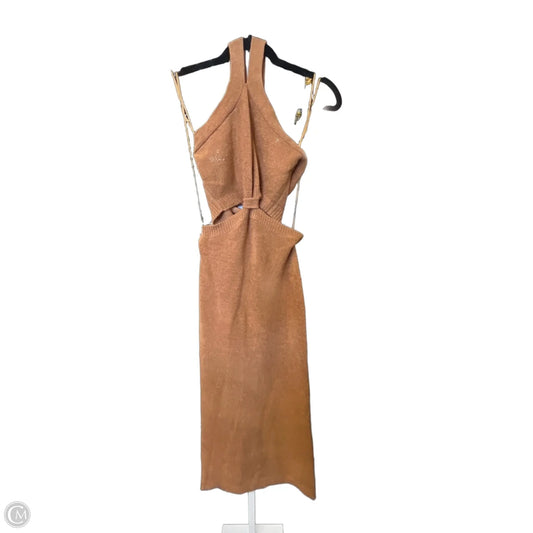 Dress Party Midi By Mable In Bronze, Size: M