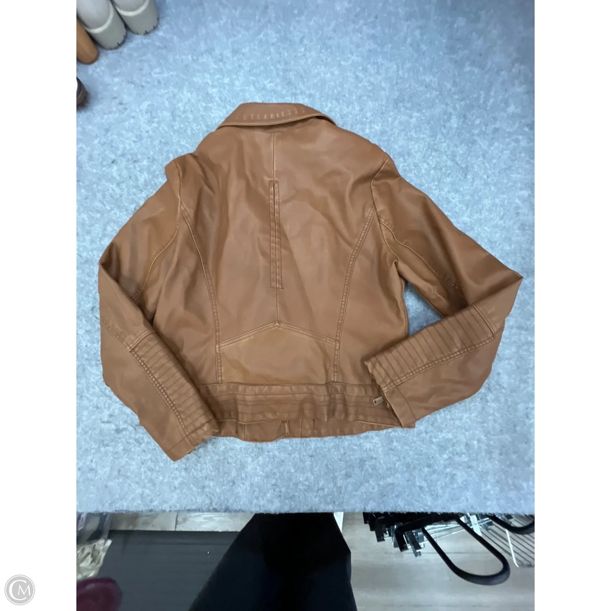 Jacket Moto By Universal Thread In Bronze, Size: L
