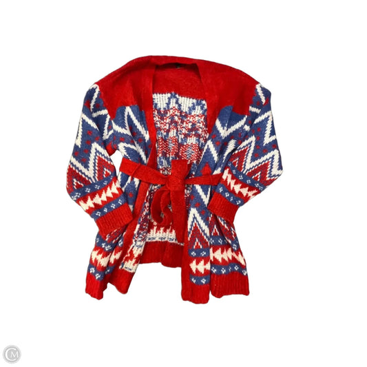 Cardigan By Lane Bryant In Blue & Red, Size: 2x
