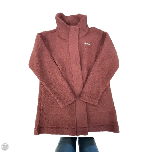 Coat Faux Fur & Sherpa By Columbia In Maroon, Size: L