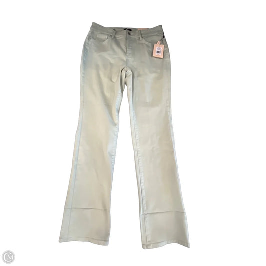 Jeans Straight By Nydj In Green Denim, Size: 12