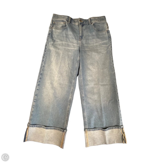 Jeans Straight By Talbots In Blue Denim, Size: 12