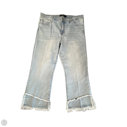 Jeans Cropped By Liverpool In Blue Denim, Size: 14