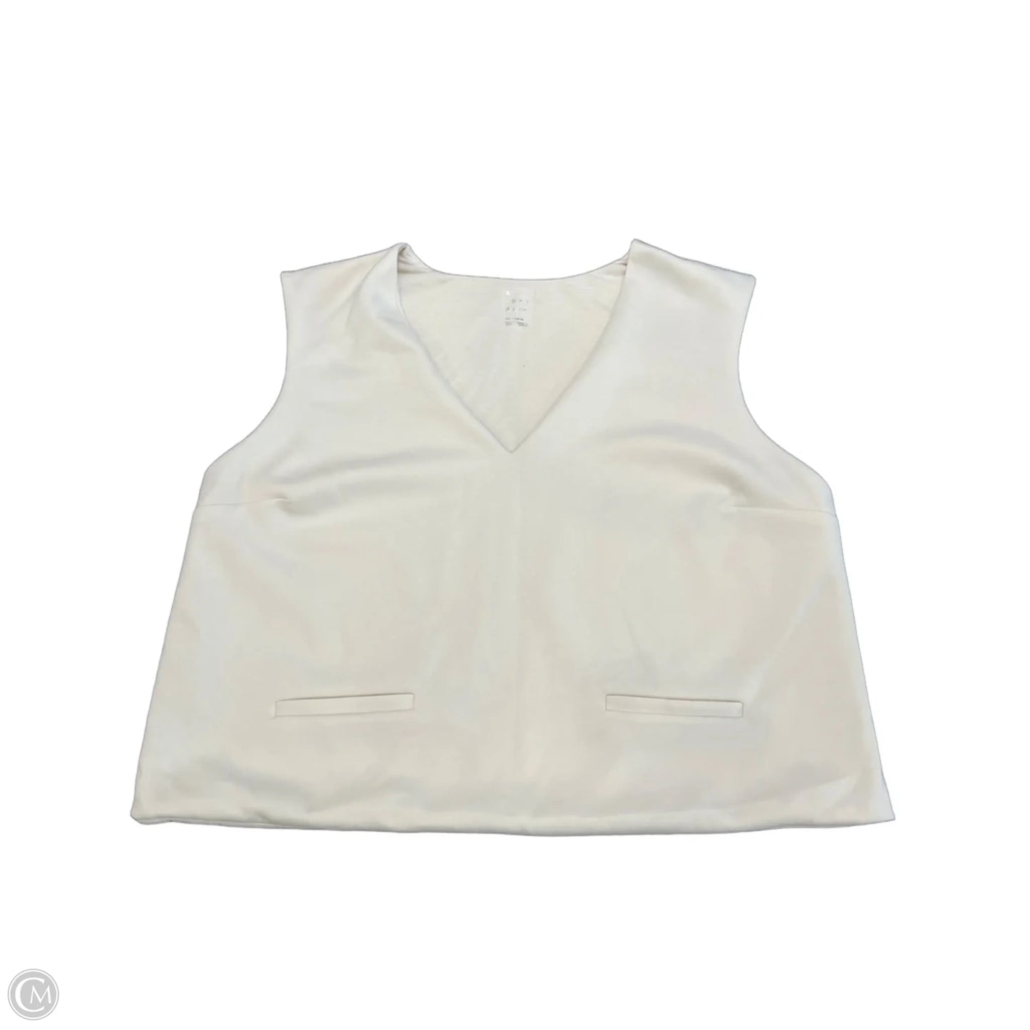 Top Sleeveless By A New Day In Cream, Size: Xxl