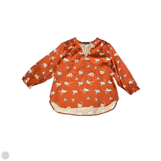 Blouse 3/4 Sleeve By Velvet Heart In Orange, Size: L