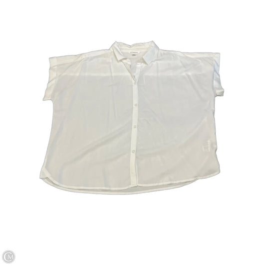 Blouse Short Sleeve By Beachlunchlounge In White, Size: Xl