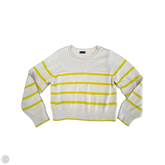 Sweater By Gap In Cream & Yellow, Size: Xl