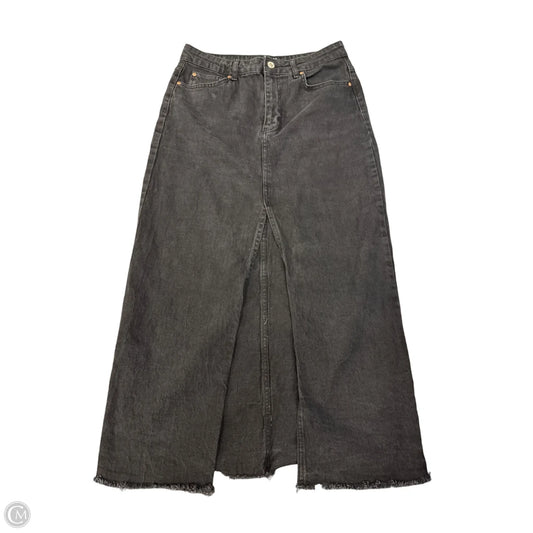 Skirt Midi By Stradivarius In Black, Size: M