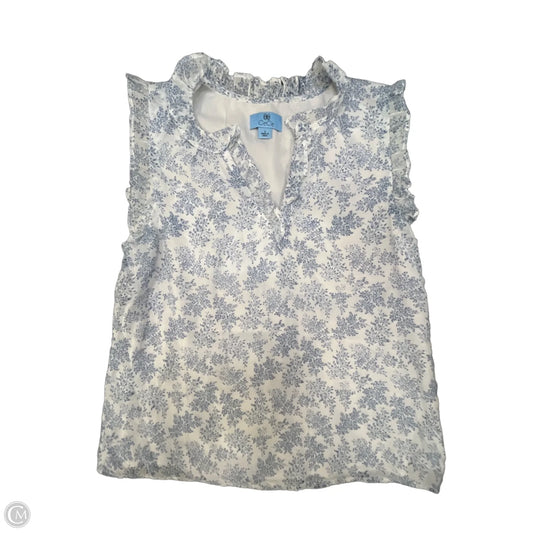 Blouse Sleeveless By Cece In Blue, Size: S