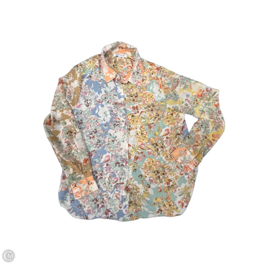 Blouse Long Sleeve By Rose And Olive In Floral Print, Size: L