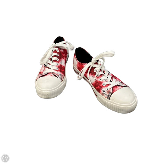 Shoes Flats By Clothes Mentor In Red & White, Size: 8