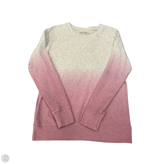 Top Long Sleeve By Eddie Bauer In Grey & Purple, Size: S