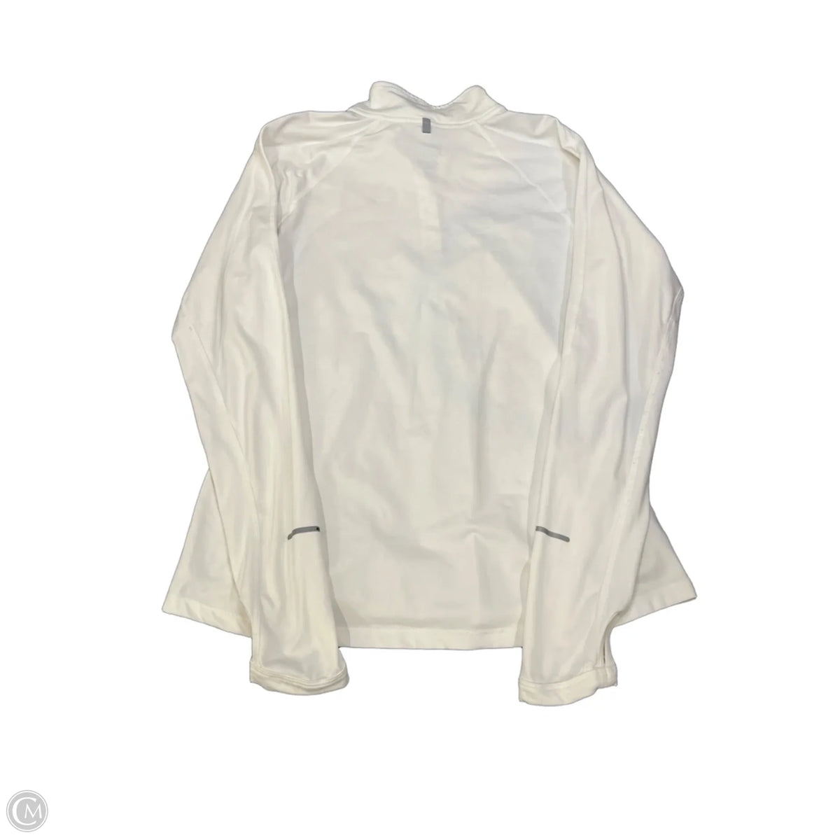 Athletic Jacket By Nike In White, Size: M