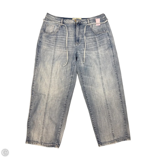 Jeans Cropped By Liverpool In Blue Denim, Size: 12