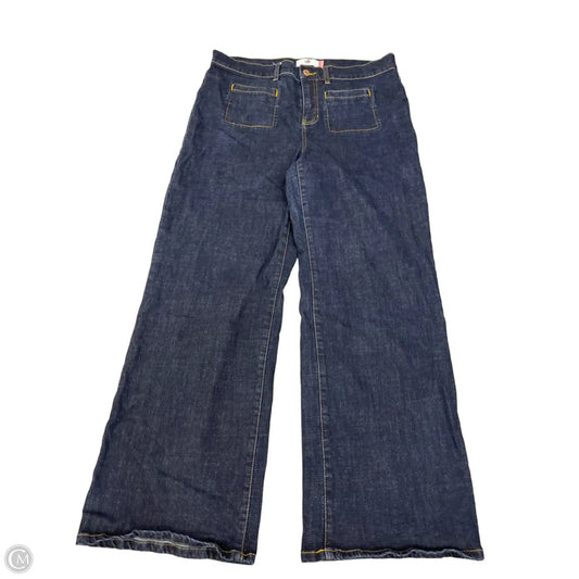 Jeans Wide Leg By Cabi In Blue Denim, Size: 16