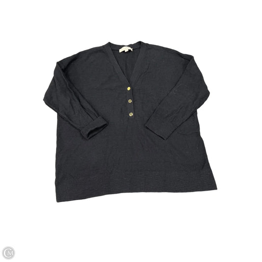 Blouse 3/4 Sleeve By Loft In Black, Size: L