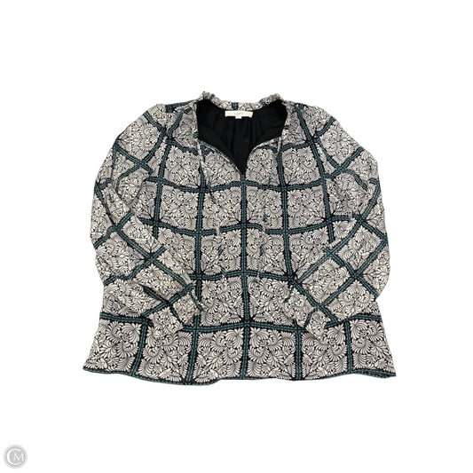 Blouse Long Sleeve By Loft In Grey, Size: L