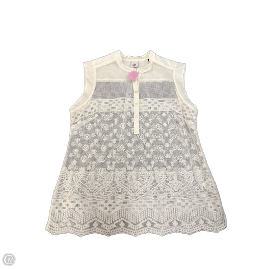 Top Sleeveless By Cabi In White, Size: M