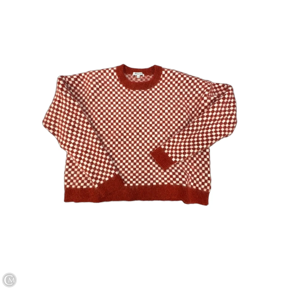 Sweater By Madewell In Checkered Pattern, Size: M