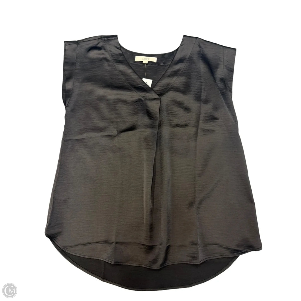 Blouse Short Sleeve By Loft In Black, Size: M