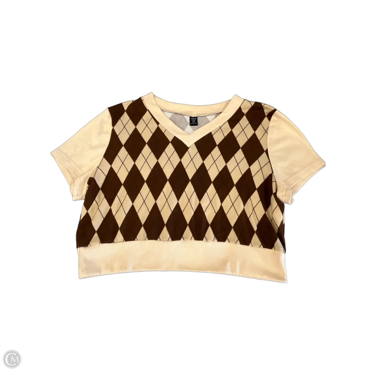 Sweater By Shein In Brown & Tan, Size: 1x