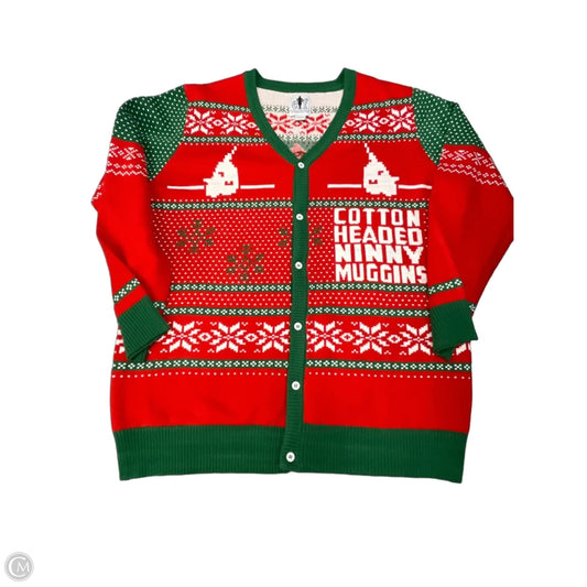 Sweater By Elf In Green & Red, Size: Xl
