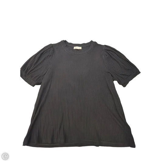Top Short Sleeve By Philosophy In Black, Size: 1x
