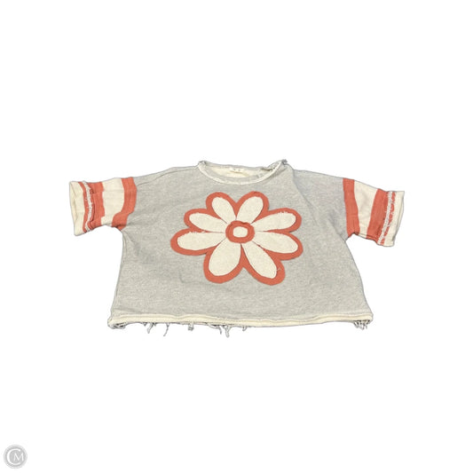 Top Short Sleeve By Oli & Hali In Grey & Orange, Size: Xl