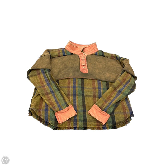Top Long Sleeve By Oli & Hali In Green & Orange, Size: Xl