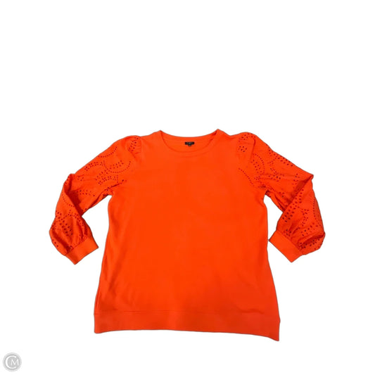 Sweatshirt Crewneck By Talbots In Orange, Size: 1x