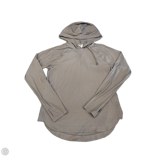 Athletic Top Long Sleeve Hoodie By Sage In Grey, Size: S