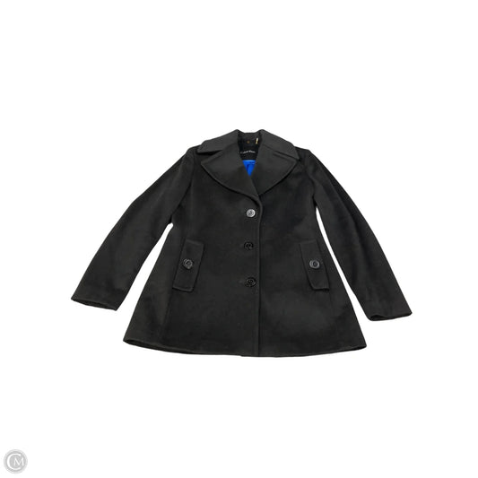 Coat Peacoat By Calvin Klein In Black, Size: S