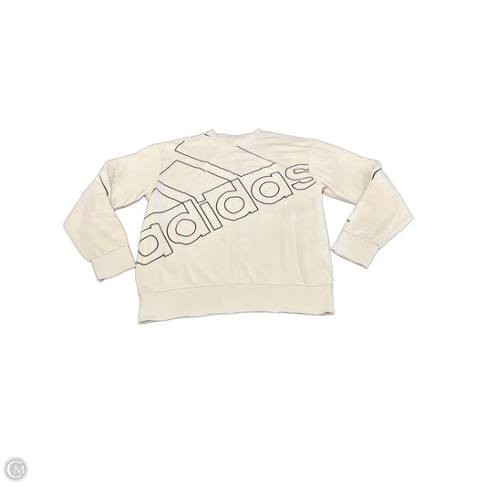 Sweatshirt Crewneck By Adidas In Tan, Size: M