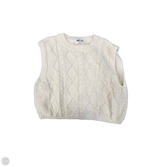 Vest Sweater By Double Zero In Cream, Size: L