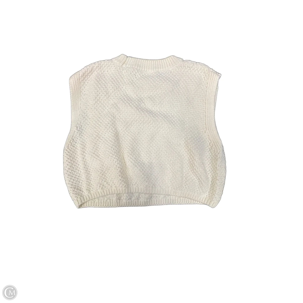 Vest Sweater By Double Zero In Cream, Size: L